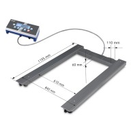 Báscula para palés KERN UID 600K-1DM