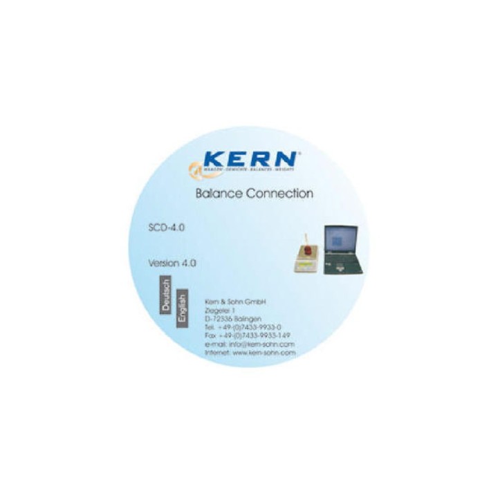 Conexión de la balanza por software KERN SCD-4.0