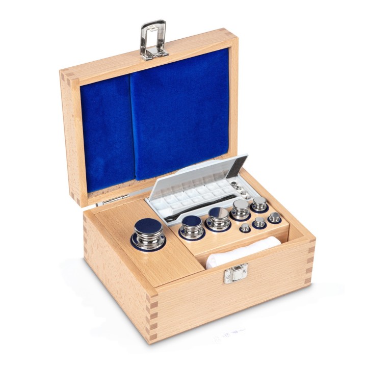 Juego de pesas de calibración 1g - 500g OIML Clase E1 / ASTM 1