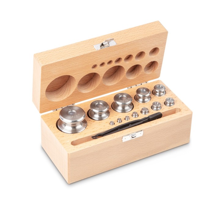 Juego de pesas de calibración 1g - 500g OIML Clase M1