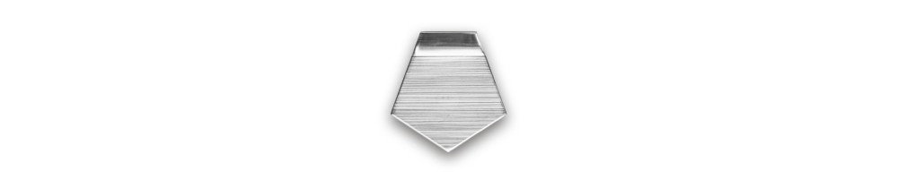 Pesas de miligramos, lámina poligonal plana, aluminio, plata alemana